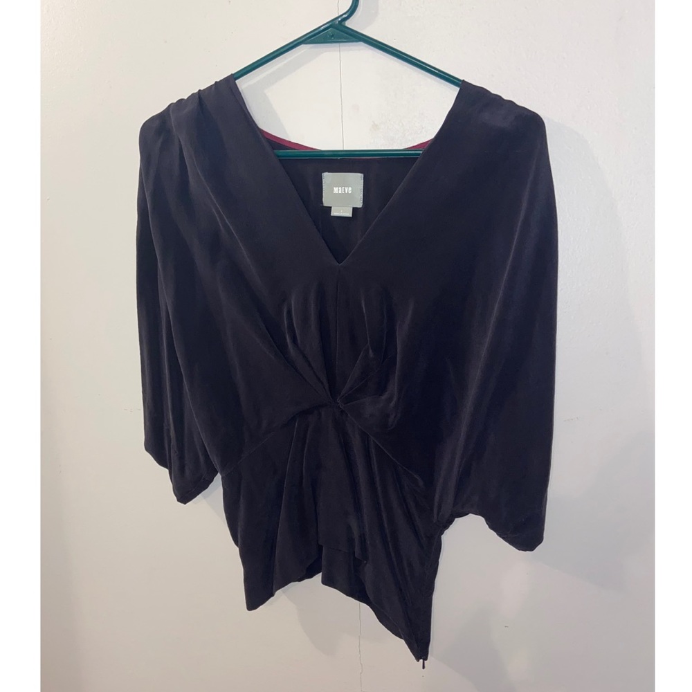 Silk navy blouse